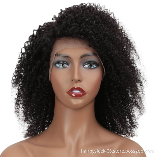 Aura fully open Kinky Curly Front Wigs Human hair Lace Part Wig Natural Brazilian Remy human hair extension Human Hair Wigs
